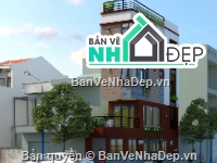 bản vẽ cad nhà phố 5 tầng,Nhà phố 5 tầng,file cad Nhà phố 5 tầng,bản vẽ Nhà phố 5 tầng