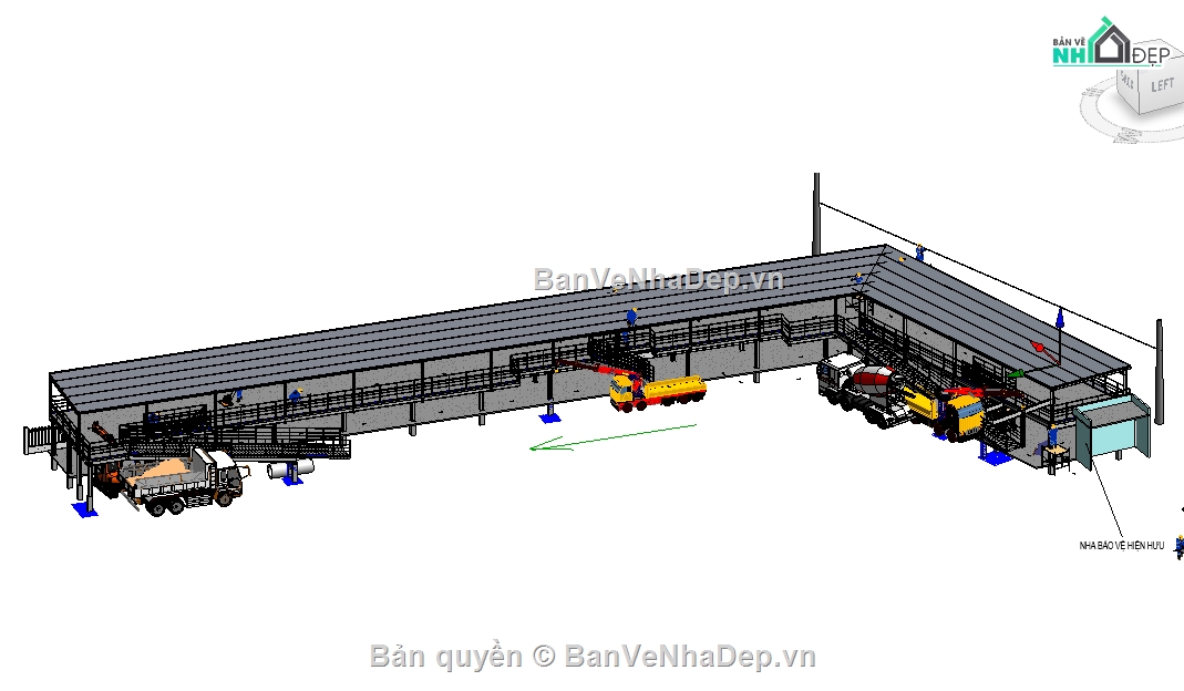 nhà xe hai bánh,nhà xe khu công nghiệp,bản vẽ nhà xe công nhân,nhà xe