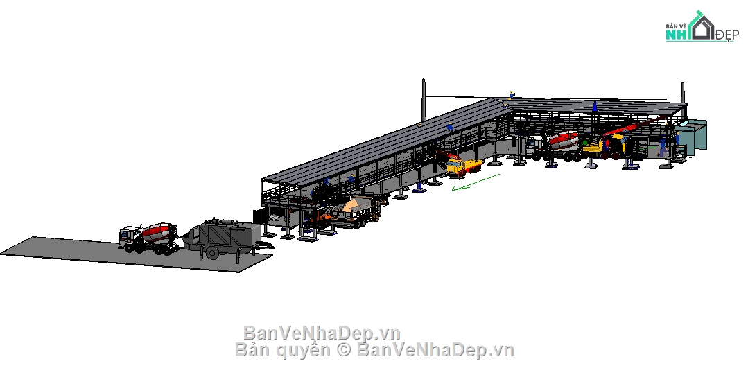 nhà xe hai bánh,nhà xe khu công nghiệp,bản vẽ nhà xe công nhân,nhà xe