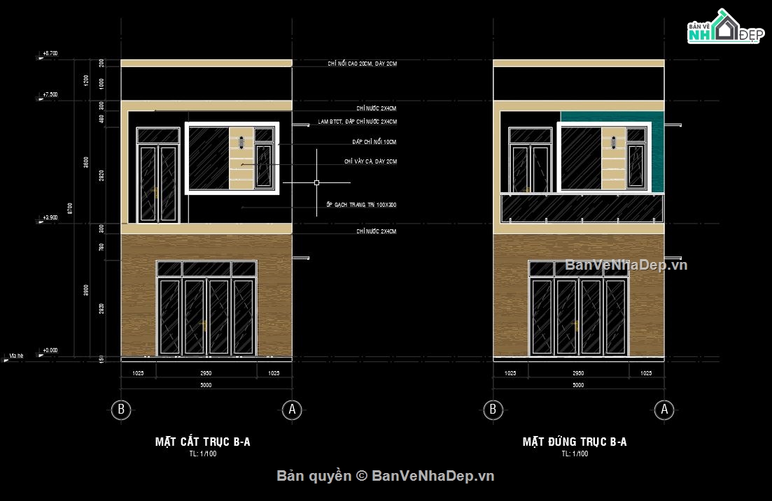 Nhà phố 2 tầng,File cad Nhà phố 2 tầng,Nhà phố 2 tầng 5x17m,thiết kế nhà phố 2 tầng,mẫu nhà phố 2 tầng