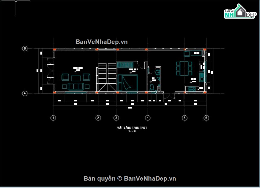 Nhà phố 2 tầng,File cad Nhà phố 2 tầng,Nhà phố 2 tầng 5x17m,thiết kế nhà phố 2 tầng,mẫu nhà phố 2 tầng