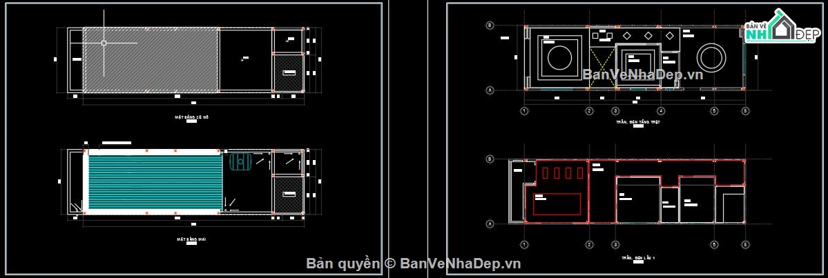 Nhà phố 2 tầng,File cad Nhà phố 2 tầng,Nhà phố 2 tầng 5x17m,thiết kế nhà phố 2 tầng,mẫu nhà phố 2 tầng