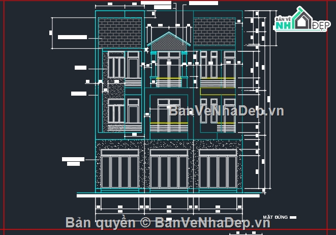 Thiết kế nhà phố,nhà phố 2 tầng,cad nhà phố 2 tầng,bản vẽ nhà phố 2 tầng