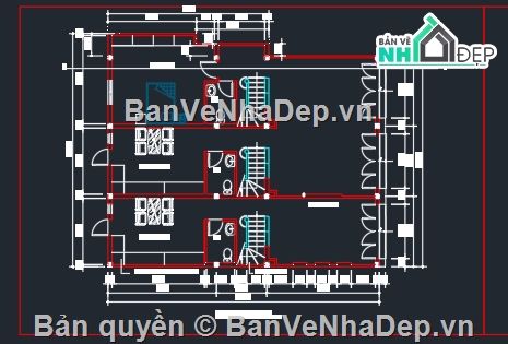Thiết kế nhà phố,nhà phố 2 tầng,cad nhà phố 2 tầng,bản vẽ nhà phố 2 tầng