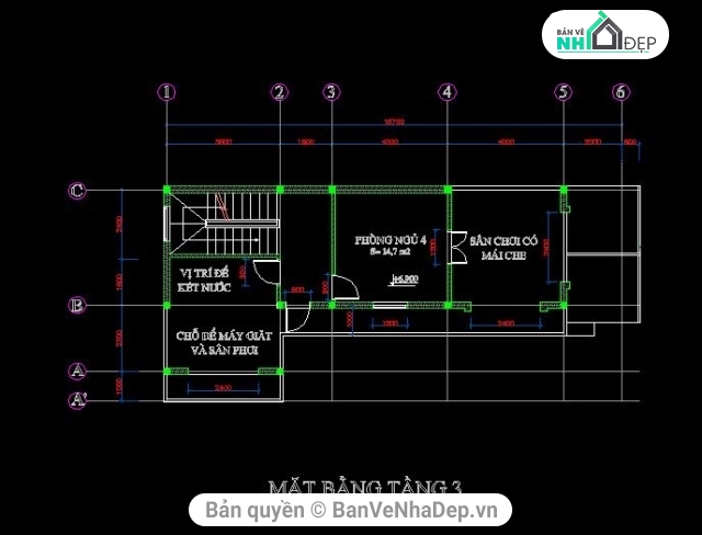 Thiết kế nhà phố,nhà dân 6.52x15.7m,mẫu nhà phố đẹp