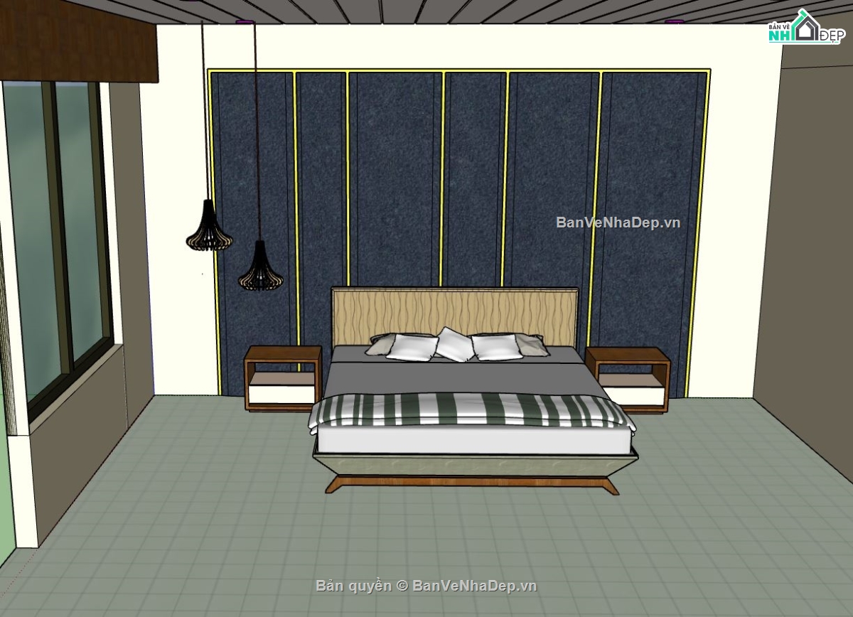 phòng ngủ sketchup,model su phòng ngủ,file sketchup phòng ngủ,nội thất phòng ngủ,phòng ngủ file sketchup