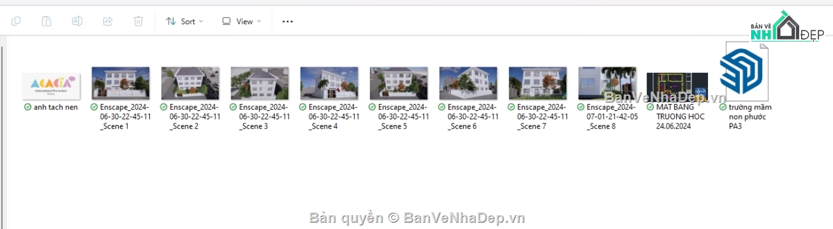 file sketchup,trường mầm non Happy House,sketchup trường mầm non