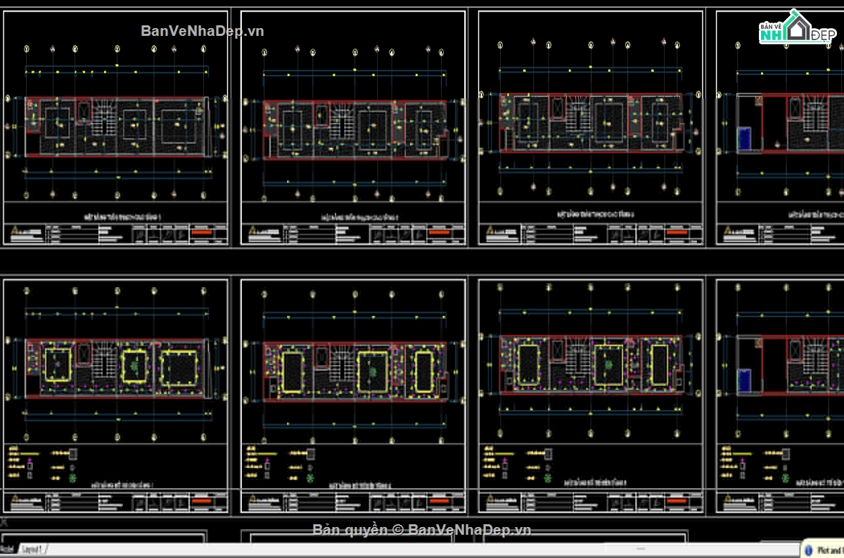 nhà phố 3 tầng,bản vẽ 3 tầng,kiến trúc 3 tầng 1 tum,4m5 x 20m,bản vẽ điện,bản vẽ kết cấu nhà 3 tầng