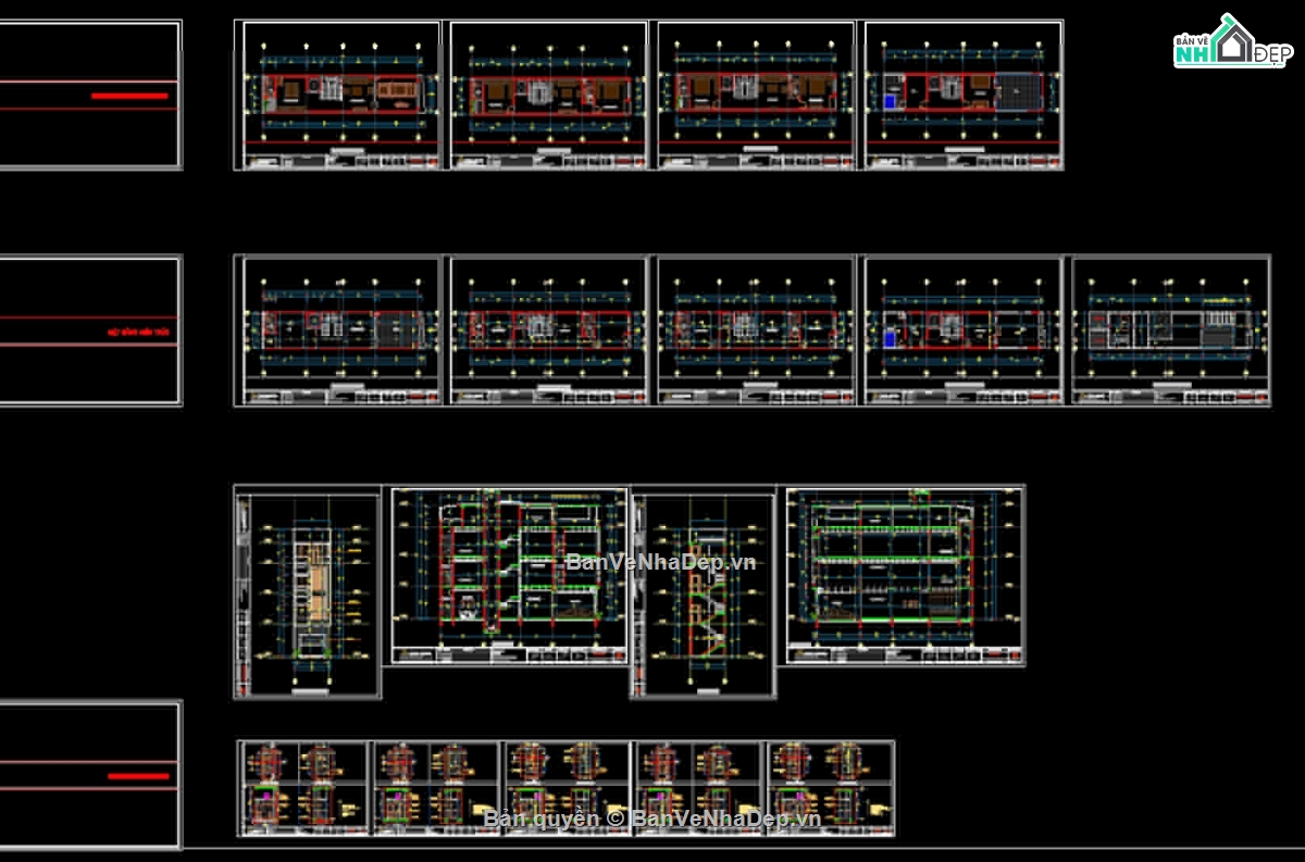 nhà phố 3 tầng,bản vẽ 3 tầng,kiến trúc 3 tầng 1 tum,4m5 x 20m,bản vẽ điện,bản vẽ kết cấu nhà 3 tầng