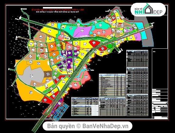 File cad thiết kế bản đồ quy hoạch sử dụng đất thị xã Dĩ An tỉnh ...