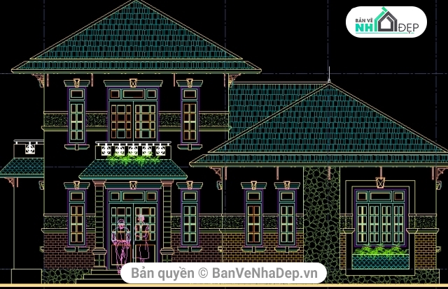 5 mẫu nhà Biệt Thự 2 tầng có kích thước chiều rộng từ 5-7m chiều dài từ 16-20m