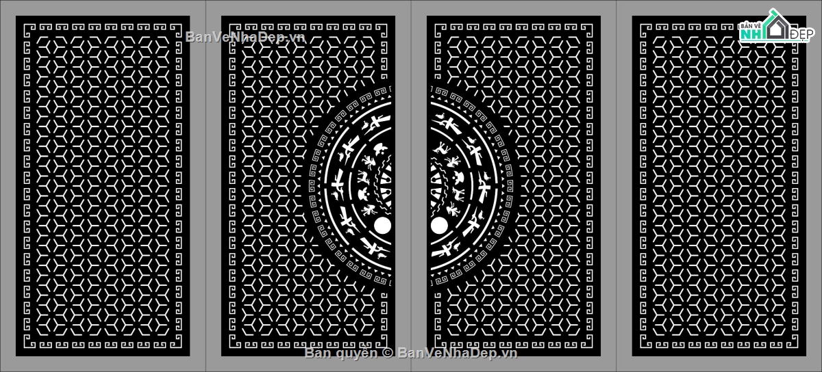 cổng 4 cánh cnc,file cnc cổng 4 cánh,mẫu cnc cổng 4 cánh