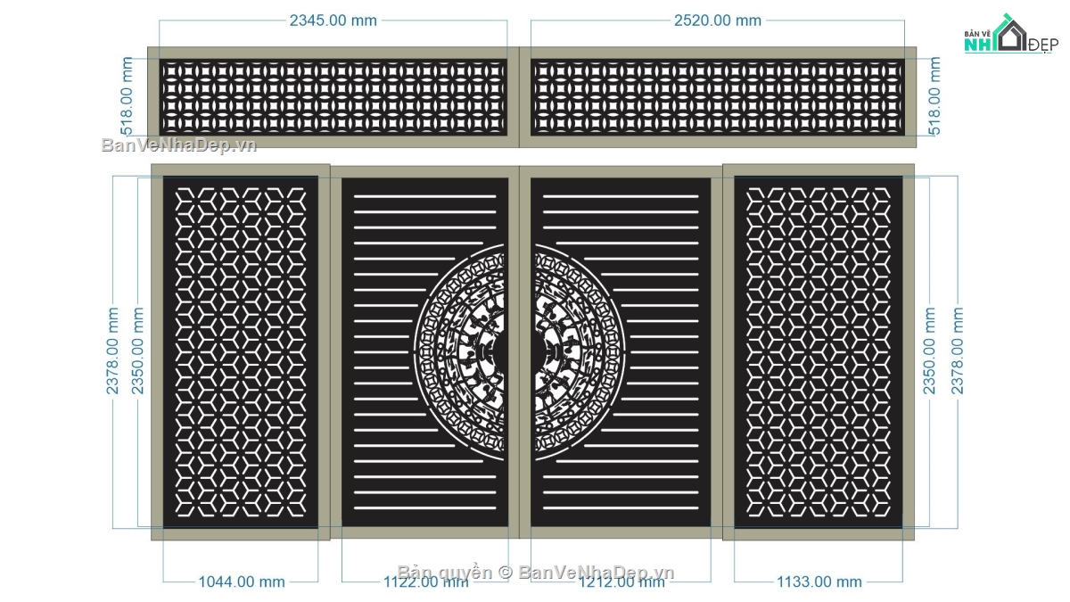 mẫu cổng 4 cánh,file cnc cổng 4 cánh,mẫu cnc cổng 4 cánh