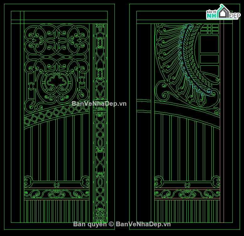 Cửa cổng biệt thự,Fila cad cổng cnc đẹp,Autocad cổng cnc đẹp,mẫu cổng biệt thự cnc,Cổng biệt thự cnc đẹp mắt