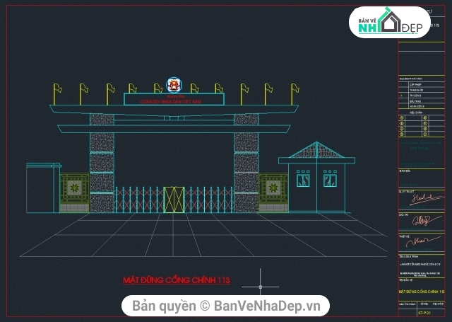 Bản vẽ,cổng,Bản vẽ cổng làng,chi tiết cổng xếp,Bản vẽ full,doanh trại