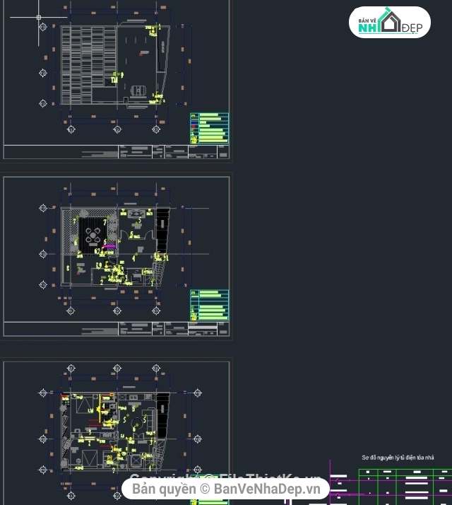 bản vẽ CAD biệt thự,bản vẽ cơ điện,hệ thống điện nhà phố,điện công trình,điện biệt thự,bản vẽ điện biệt thự