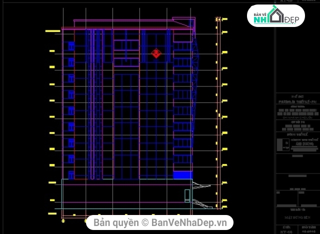 Bản vẽ ngân hàng BIDV Chợ Lớn (11.5x29mx10T),Bản vẽ ngân hàng BIDV 10.5x29m,Phương án thiết kế ngân hàng BIDV,bản vẽ ngân hàng BIDV cao 10 tầng