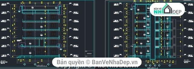 Bản vẽ kiến trúc Nhà,kiến trúc 6 tầng,Nhà làm việc 6 tầng 15.4x17.8m,bản vẽ nhà làm việc 6 tầng