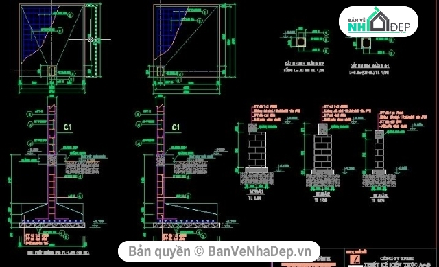 Bản vẽ nhà 2 tầng,kiến trúc nhà 2 tầng,kiến trúc 2 tầng 5x16m,thiết kế nhà 2 tầng,mẫu file cad nhà 2 tầng