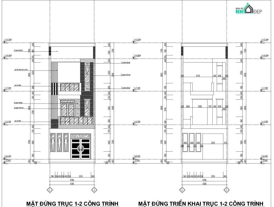 Bản vẽ nhà 3 tầng,nhà phố 3 tầng 4.78x17.78m,thiết kế nhà phố 3 tầng,mẫu nhà phố 3 tầng,file cad nhà 3 tầng,nhà 3 tầng