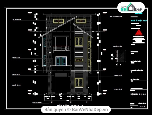 nhà phố 3 tầng,Bản vẽ nhà phố,nhà 3 tầng 6.7x12.5m,thiết kế nhà phố 3 tầng