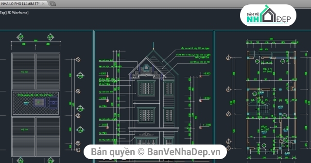 nhà 3 tầng 6x11.1m,kiến trúc nhà phố,bản vẽ nhà ở,kiến trúc 3 tầng,nhà phố 3 tầng,bản vẽ nhà phố 3 tầng