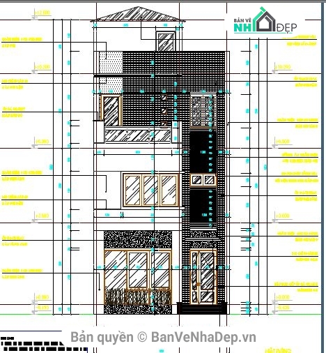 Top 6 Bản Vẽ CAD Nhà Phố 3 Tầng Xem Nhiều Nhất 2020