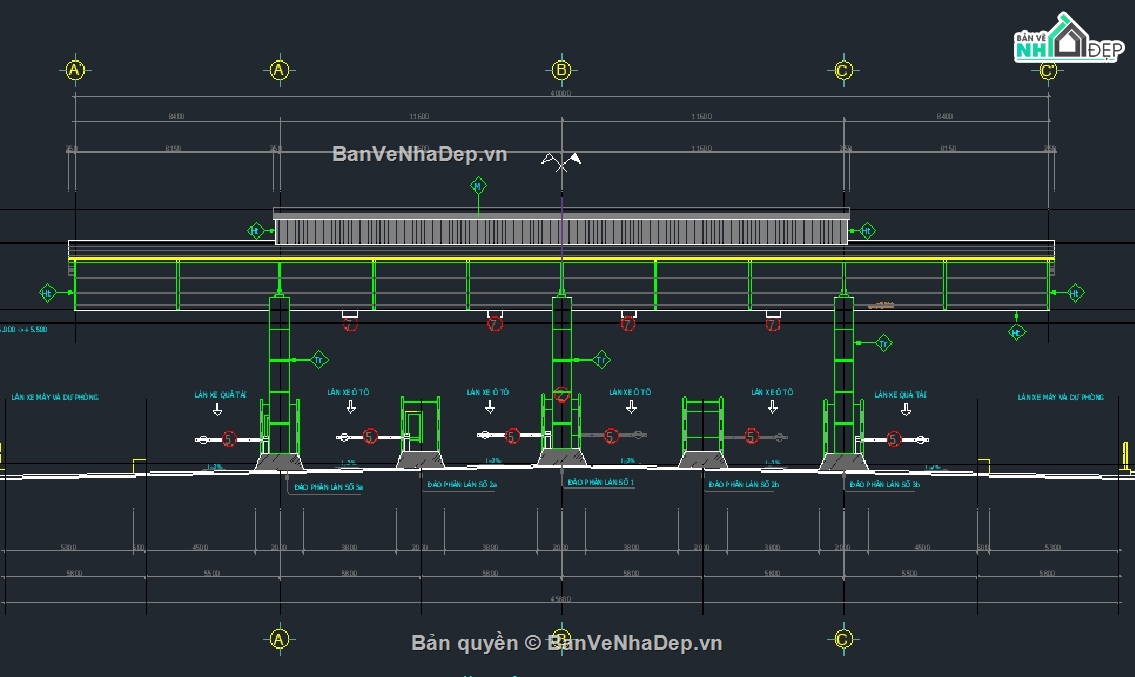 File thiết kế,File cad thiết kế,trạm thu phí,thiết kế trạm thu phí