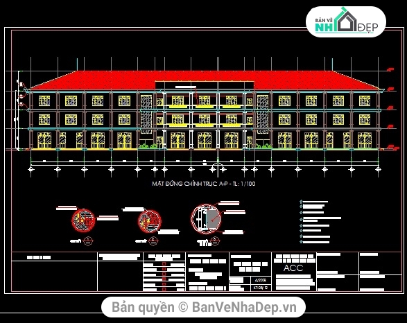 Bản vẽ trường dạy nghề KT 20.5x78mcao 3 tầng,bản vẽ thiết kế trường dạy nghề 3 tầng,Bản vẽ thiết kế trường dạy nghề 3 tầng KT 20.5x78m,bản vẽ trường 3 tầng