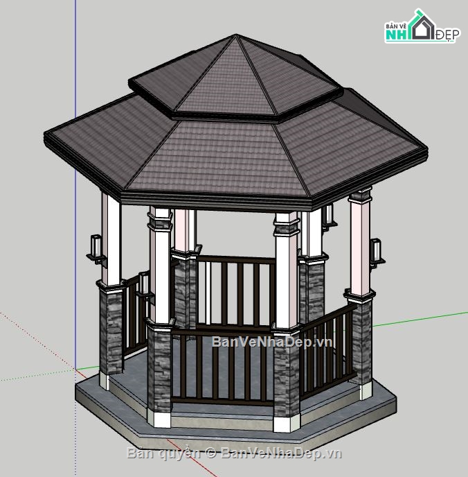 chòi nghỉ file su,sketchup chòi nghỉ,file sketchup chòi nghỉ,mẫu sketchup chòi nghỉ