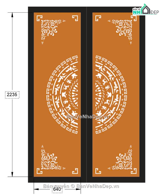 cổng 2 cánh cnc,file cnc cổng 2 cánh,mẫu cnc cổng 2 cánh