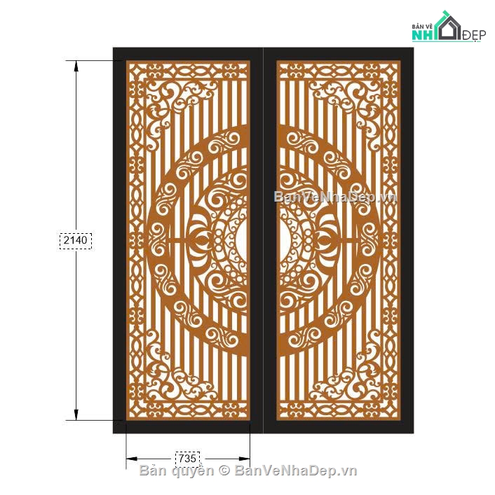 File cổng 2 cánh cnc,cn cổng 2 cánh,file cổng dxf đẹp