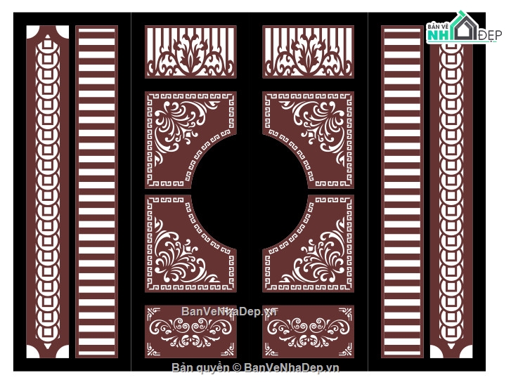 file cắt cnc cổng 2 cánh,mẫu cnc cổng 2 cánh,file autocad mẫu cổng 2 cánh,file cnc cổng 2 cánh