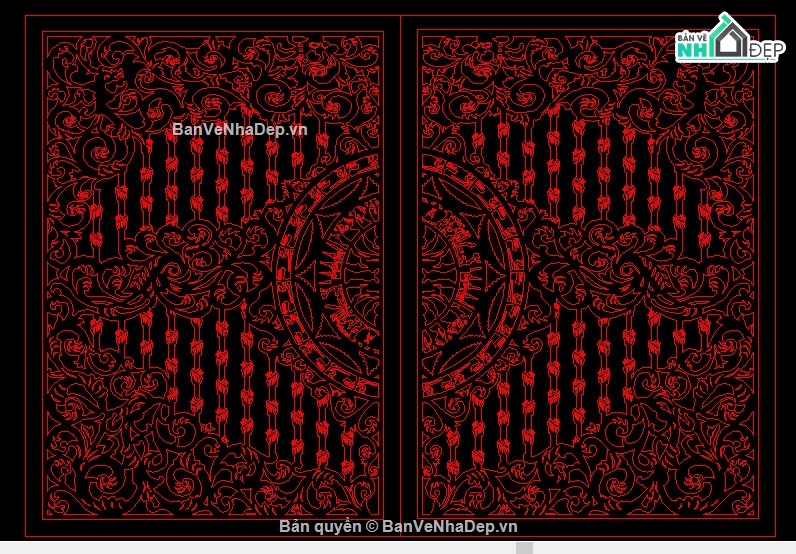 File cổng 2 cánh cnc,mẫu cổng 2 cánh,file cnc cổng 2 cánh,autocad cổng 2 cánh