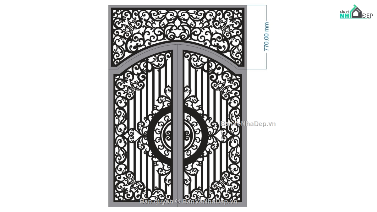 dxf cổng 2 cánh,cổng cnc,cổng đẹp