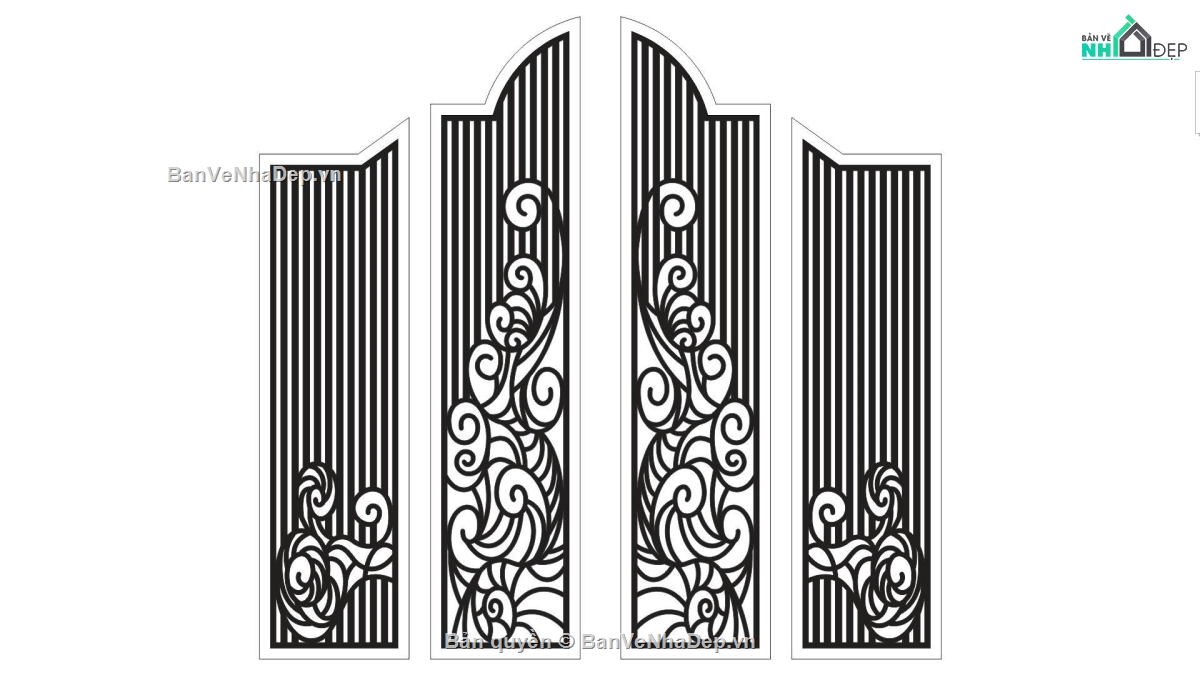 cổng đẹp,cổng biệt thự,bản vẽ cổng biệt thự