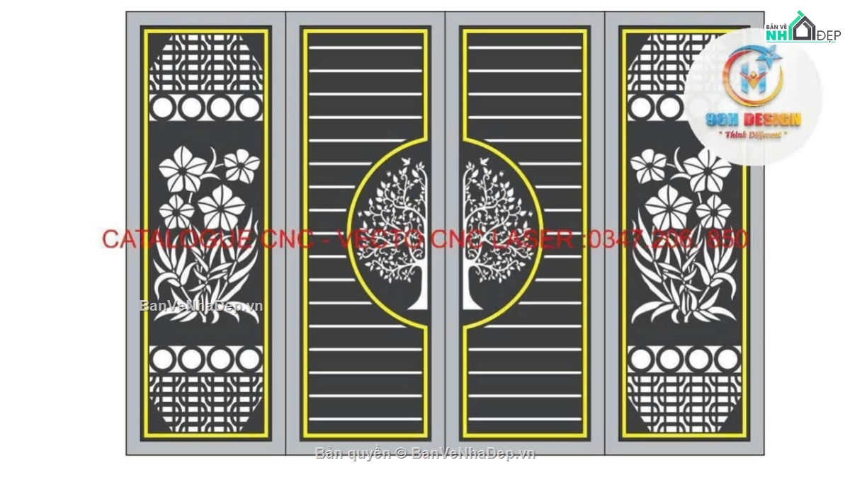 cổng đẹp 4 cánh,mẫu cổng 4 cánh cnc,file cổng 4 cánh cnc