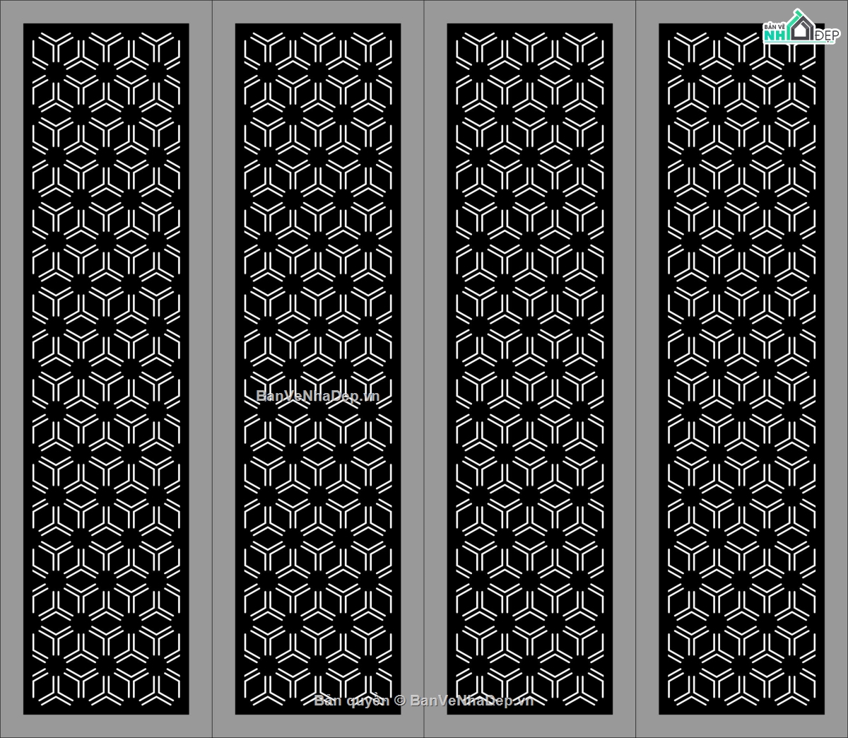 cổng 4 cánh cnc,File cổng 4 cánh,cổng dxf