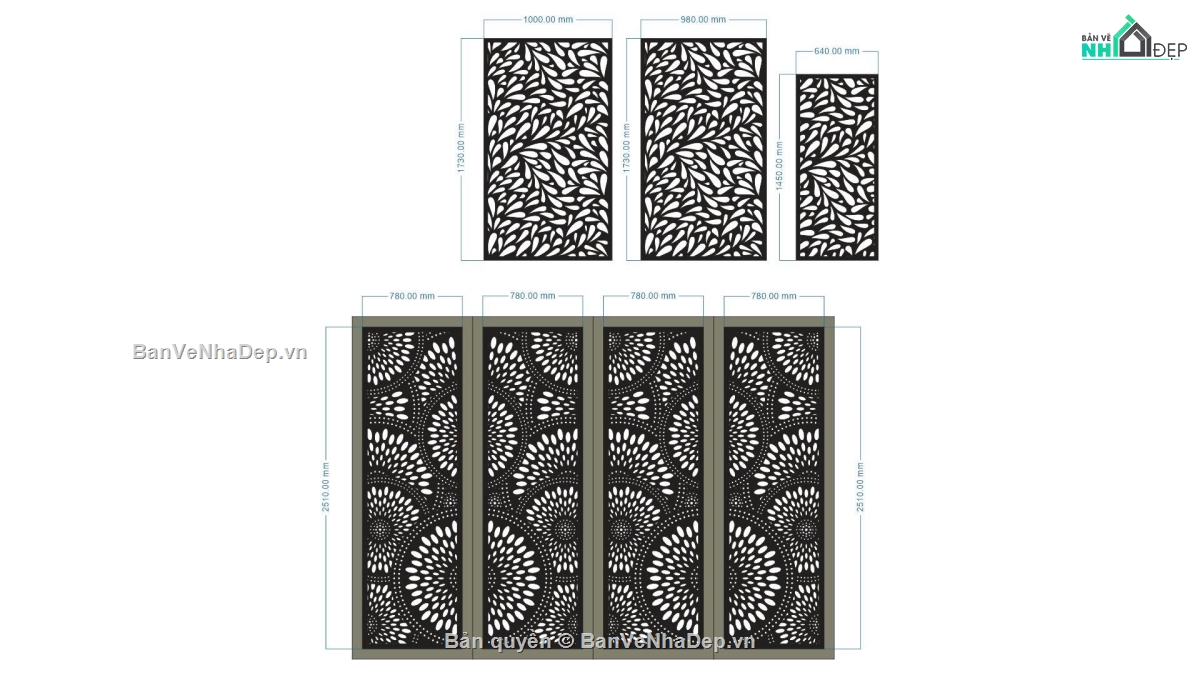cổng 4 cánh cnc,File cổng 4 cánh,vách lá cnc