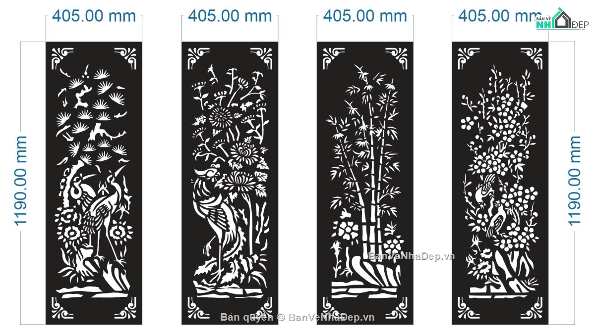 tùng trúc cúc mai,cổng tứ quý cnc,cổng tứ quý