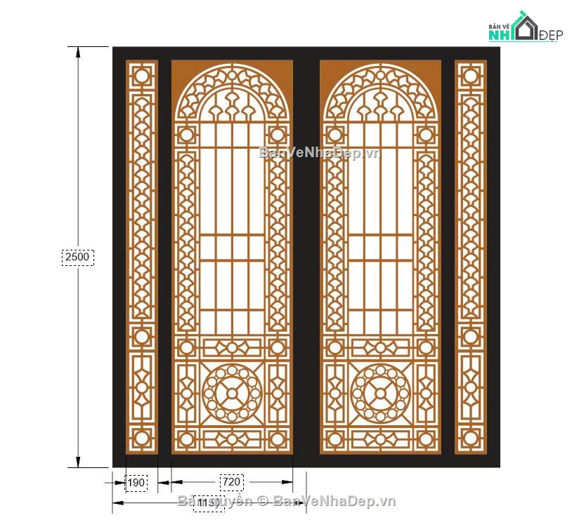 cửa cnc 4 cánh,cửa dxf,cửa cnc
