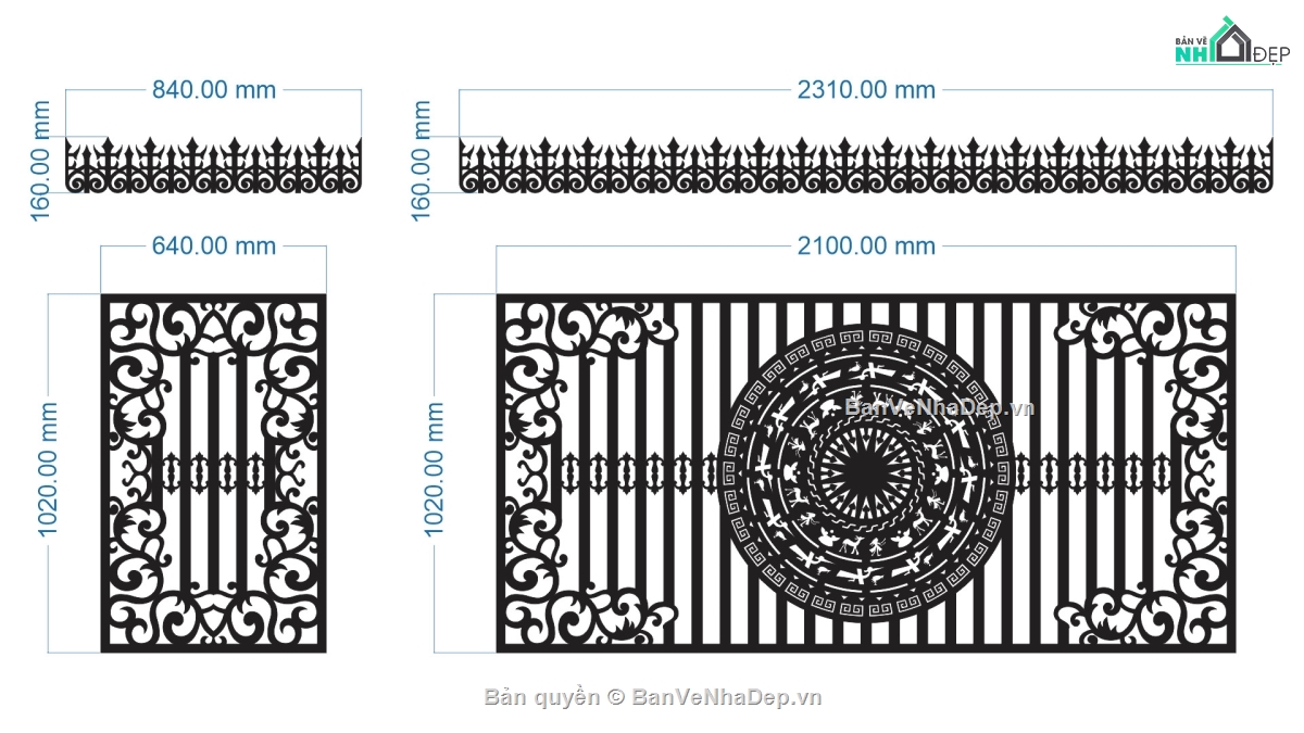 thiết kế hàng rào,cnc hàng rào,mẫu hàng rào cnc
