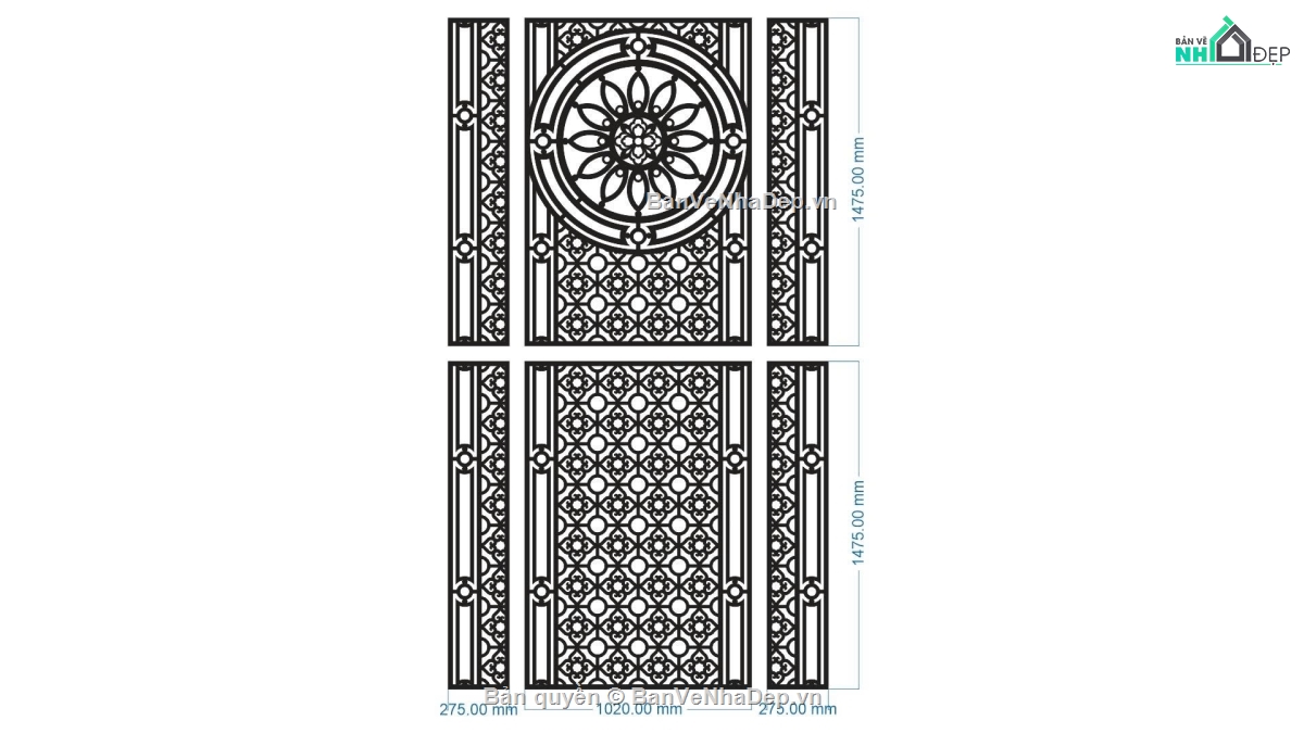 hoa văn cnc,File dxf hoa văn cnc,cửa thông tầng