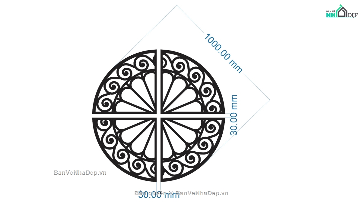 hoa văn mái kính,hoa văn tròn,mẫu cnc hoa văn tròn mái kính