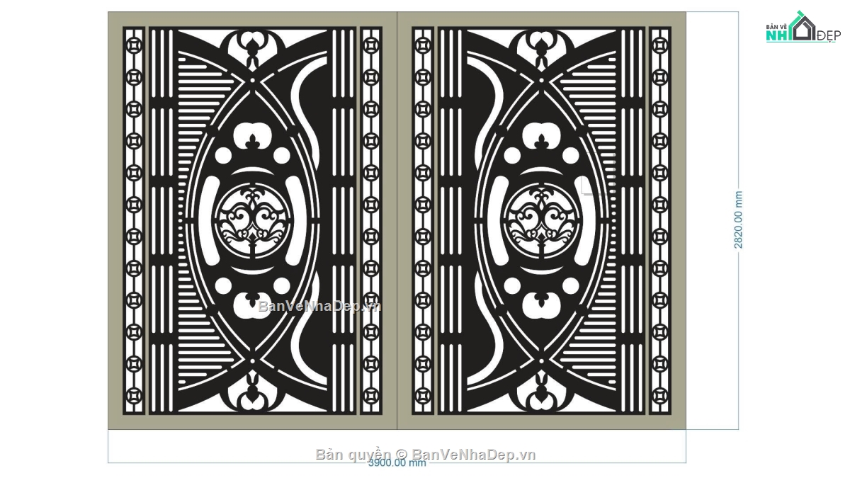 cổng 2 cánh cnc,file cnc cổng 2 cánh,mẫu cnc cổng 2 cánh