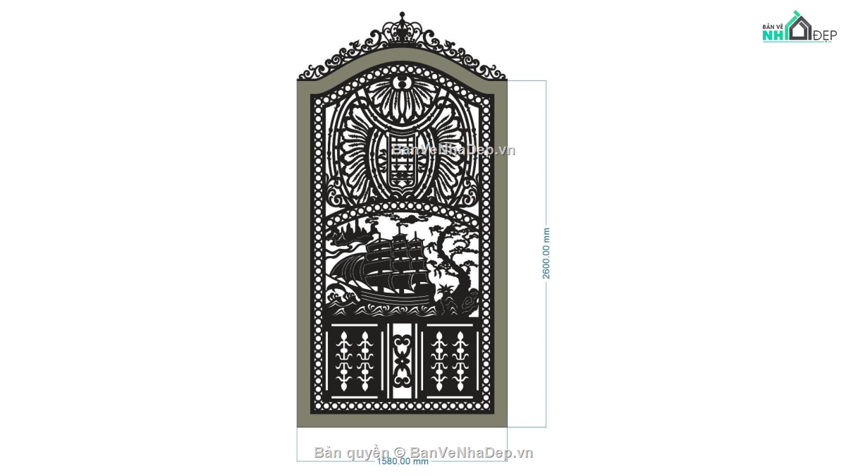 mẫu cổng cnc 1 cánh,cổng cnc 1 cánh,file cnc cổng 1 cánh