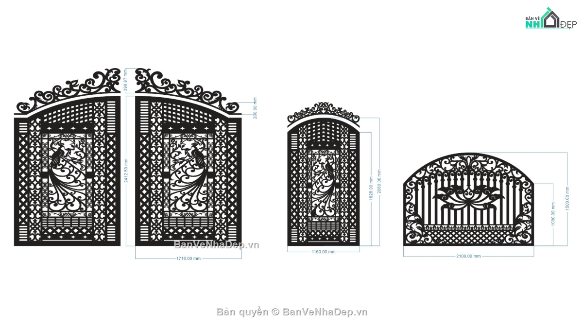 cổng chính phụ,cổng 2 cánh chính phụ,hàng rào cnc,file cnc hàng rào
