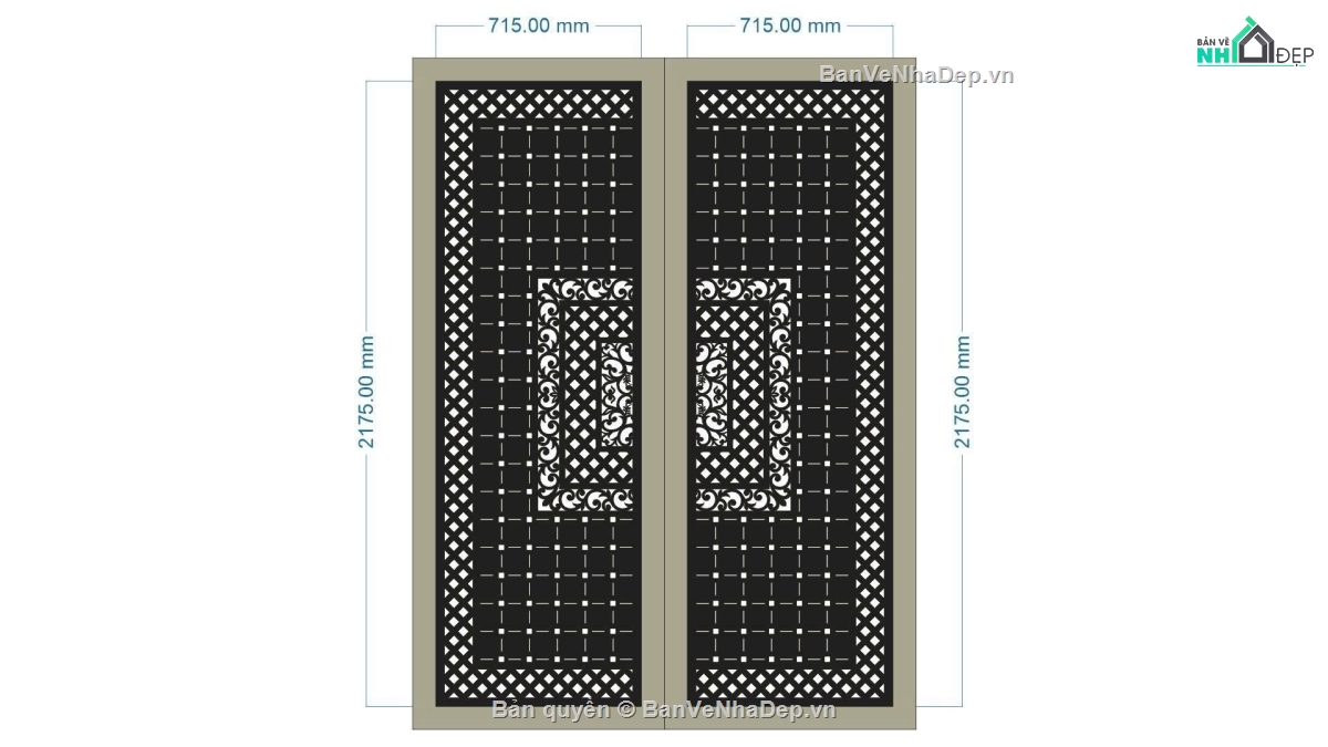 Cổng cnc 2 cánh,mẫu cnc cổng 2 cánh,file cnc cổng 2 cánh