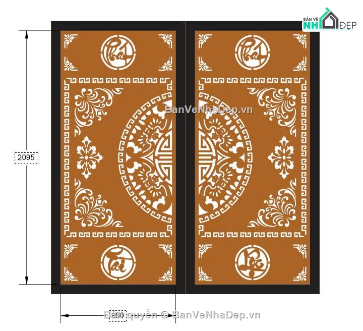 File cổng 2 cánh cnc,mẫu cổng 2 cánh,file cnc cổng 2 cánh