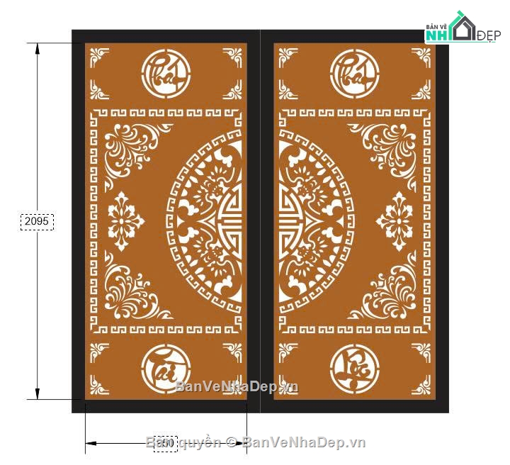 File cổng 2 cánh cnc,mẫu cổng 2 cánh,file cnc cổng 2 cánh